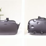 Collage of VR devices: an Oculus Rift and an HTC Vive