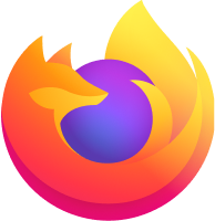 Firefox web browser logo of a fox image wrapped around a purple orb